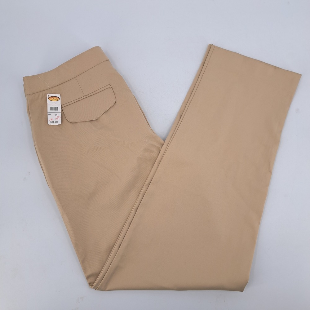 Talbots Womens Size 10 Tan Stretch Pants Career Office Casual